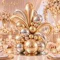 Sculptural Metallic Balloon Centerpiece - image 1