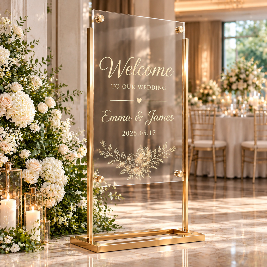 Modern Acrylic Celebration Sign Stand - image 2