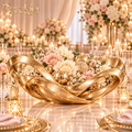 Sculptural Gold Centerpiece Bowl - image 1