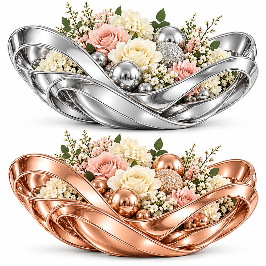 Sculptural Gold Centerpiece Bowl - image 3