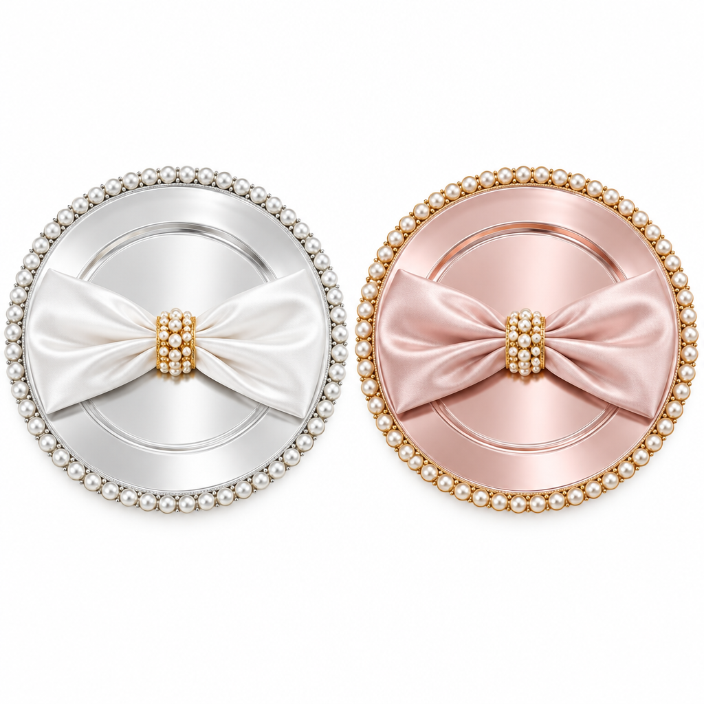 Pearl-Edged Charger Plate Set - image 4