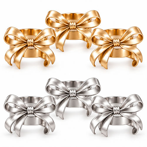 Bow-Knot Napkin Ring Set - image 2
