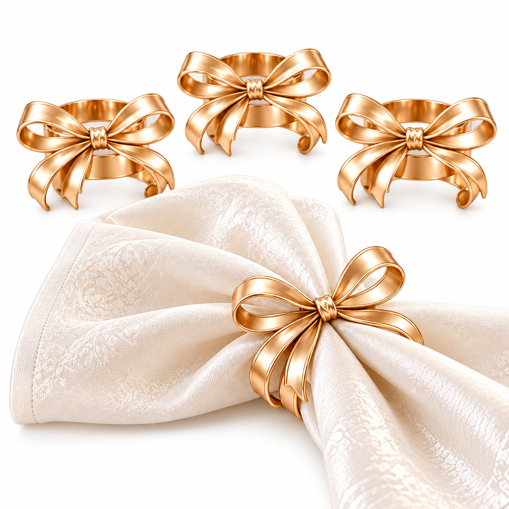 Bow-Knot Napkin Ring Set - image 4
