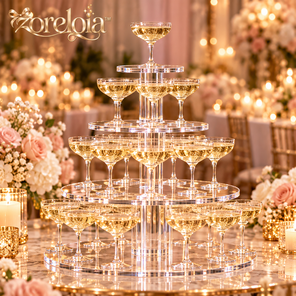 Acrylic Champagne Tower Display Stand - image 1