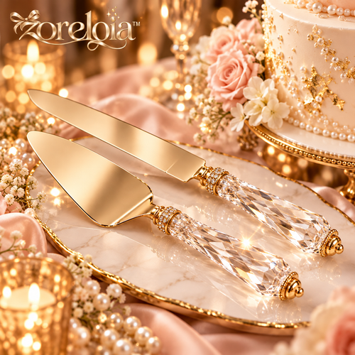 Crystal-Handle Cake Serving Set - image 1